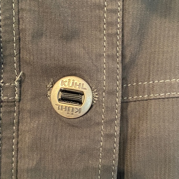 Women’s KUHL Rekon Utility Military Travel Raincoat Jacket DARK GRAY Size Large - Picture 4 of 15